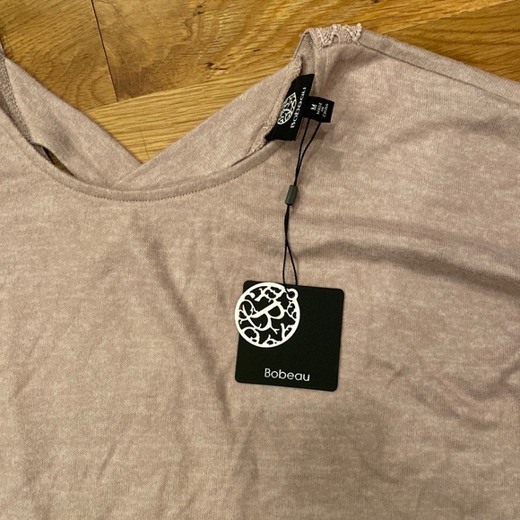 NWT Bobeau Crisscross Back 3/4 Sleeve Top in Adobe Rose - Picture 3 of 8